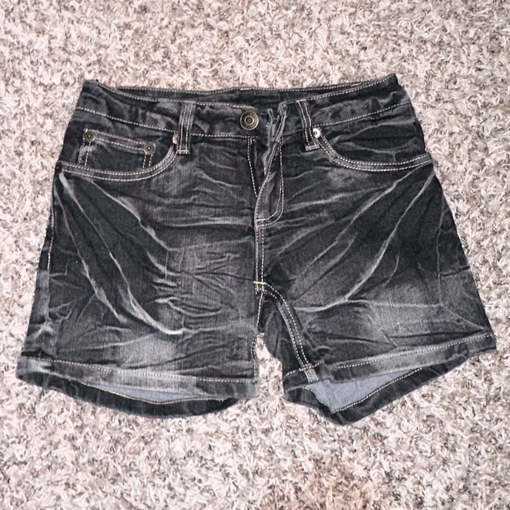 Black Denim Shorts